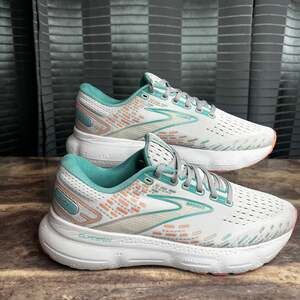Brooks Glycerin 20 Women's Running Shoes, White/Teal